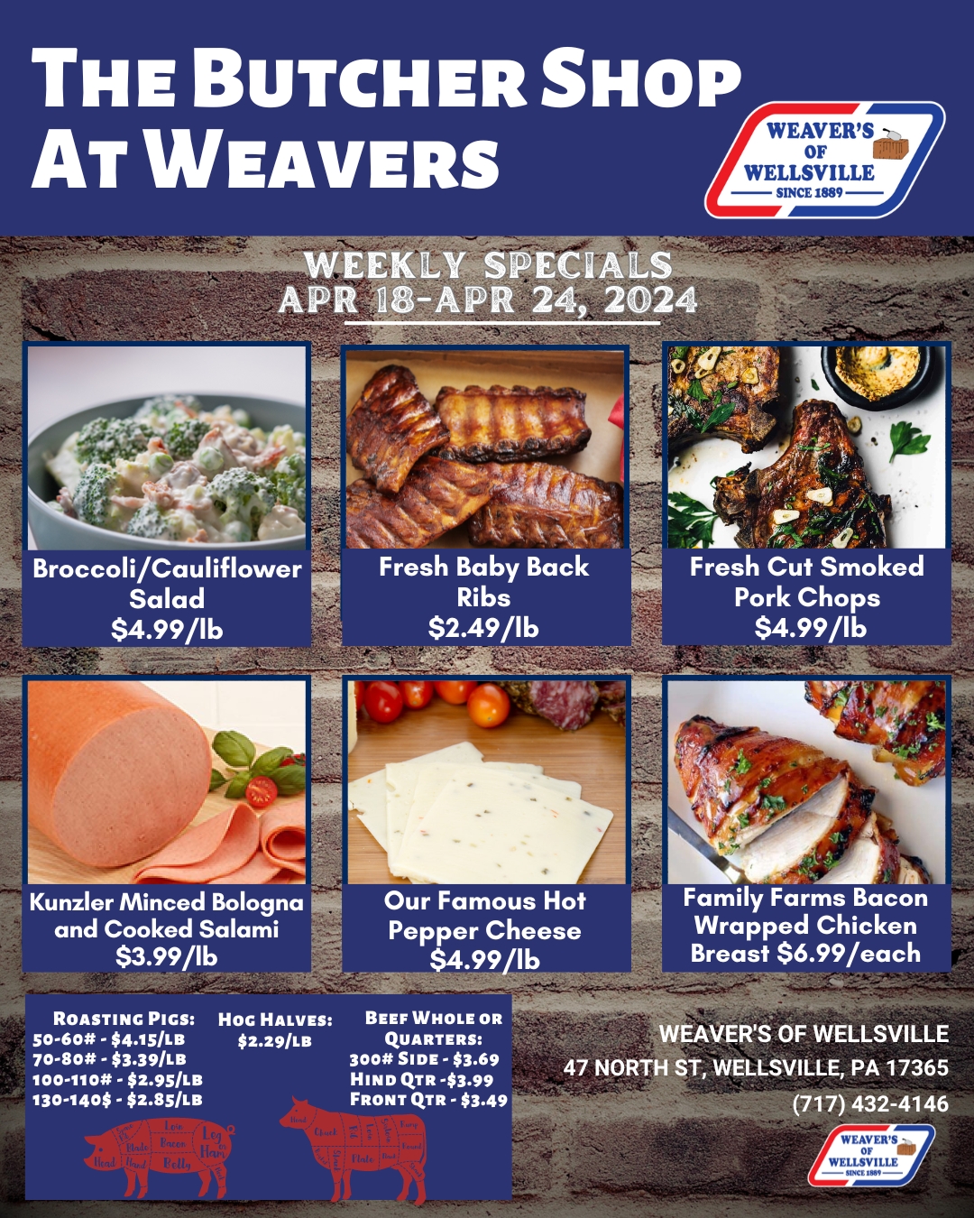 Weaver's of Wellsville Weekly Specials