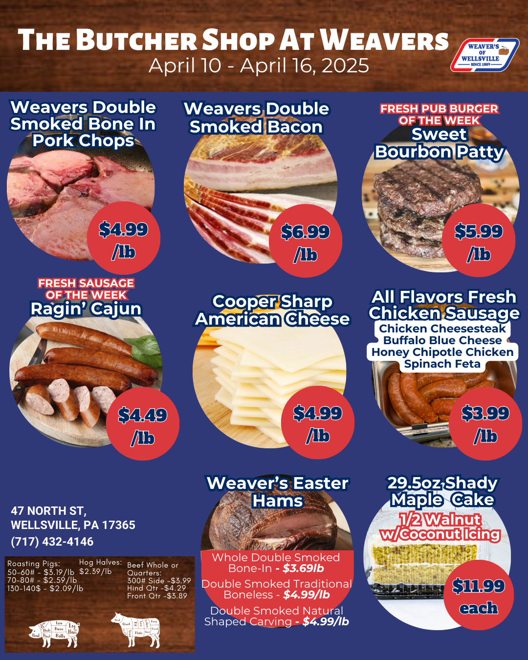 Wevers Menu The Butcher Shop at Weaver's - Weaver's of Wellsville