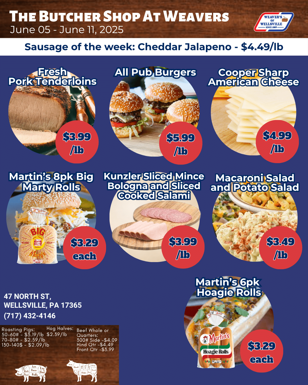 Weaver's of Wellsville Weekly Specials