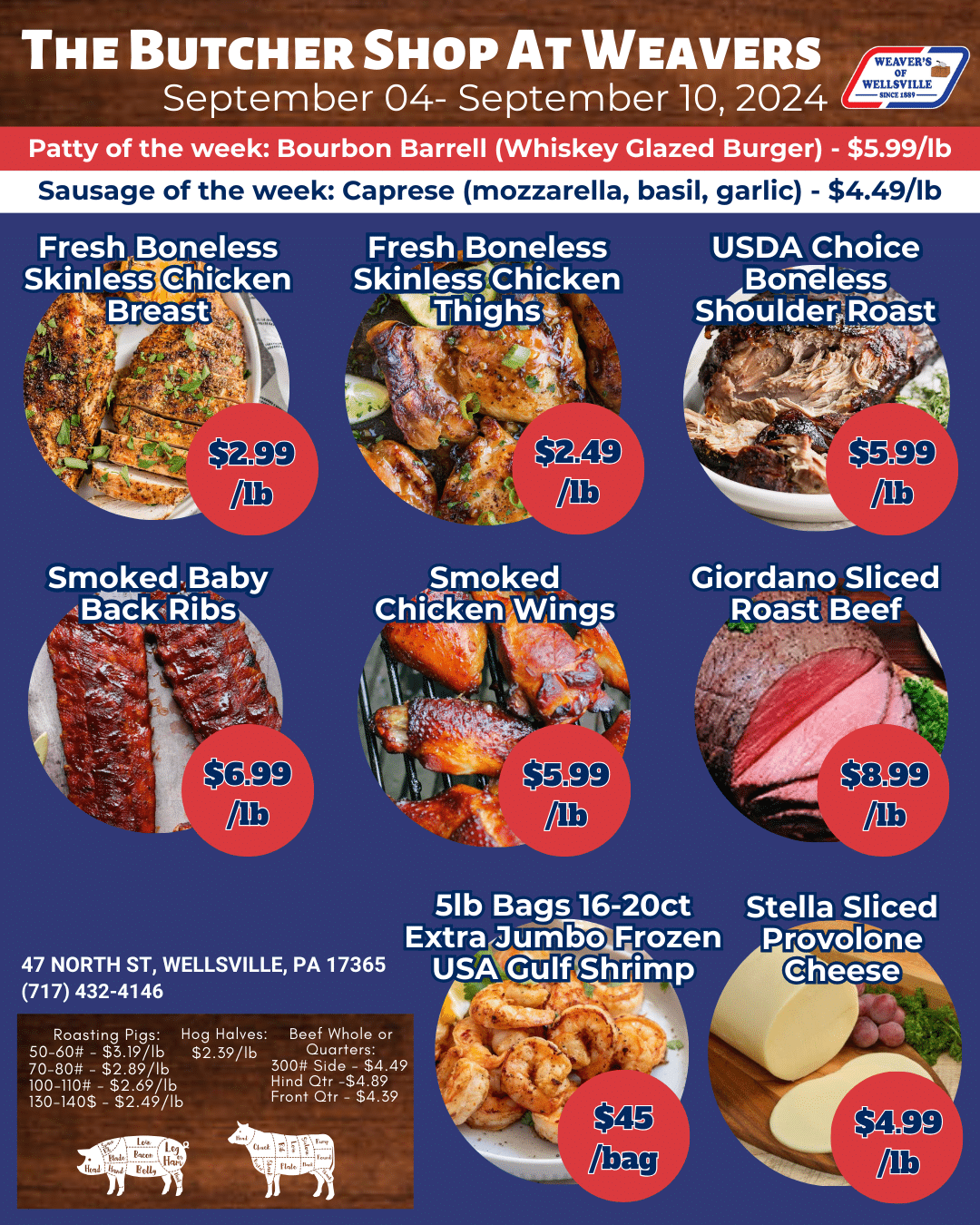 Weaver's of Wellsville Weekly Specials