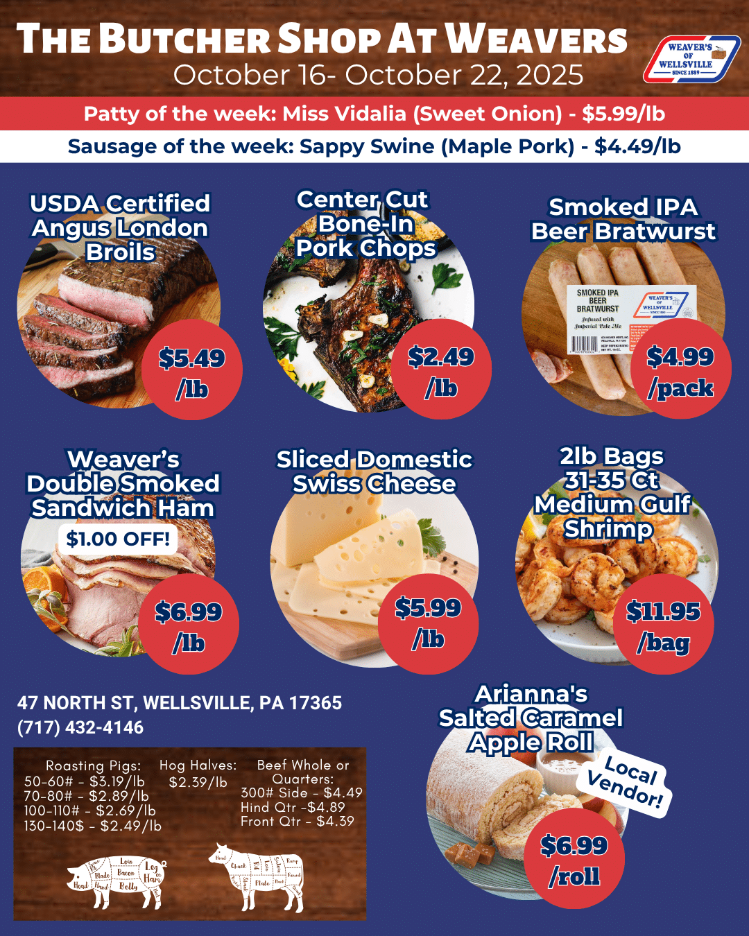 Weaver's of Wellsville Weekly Specials