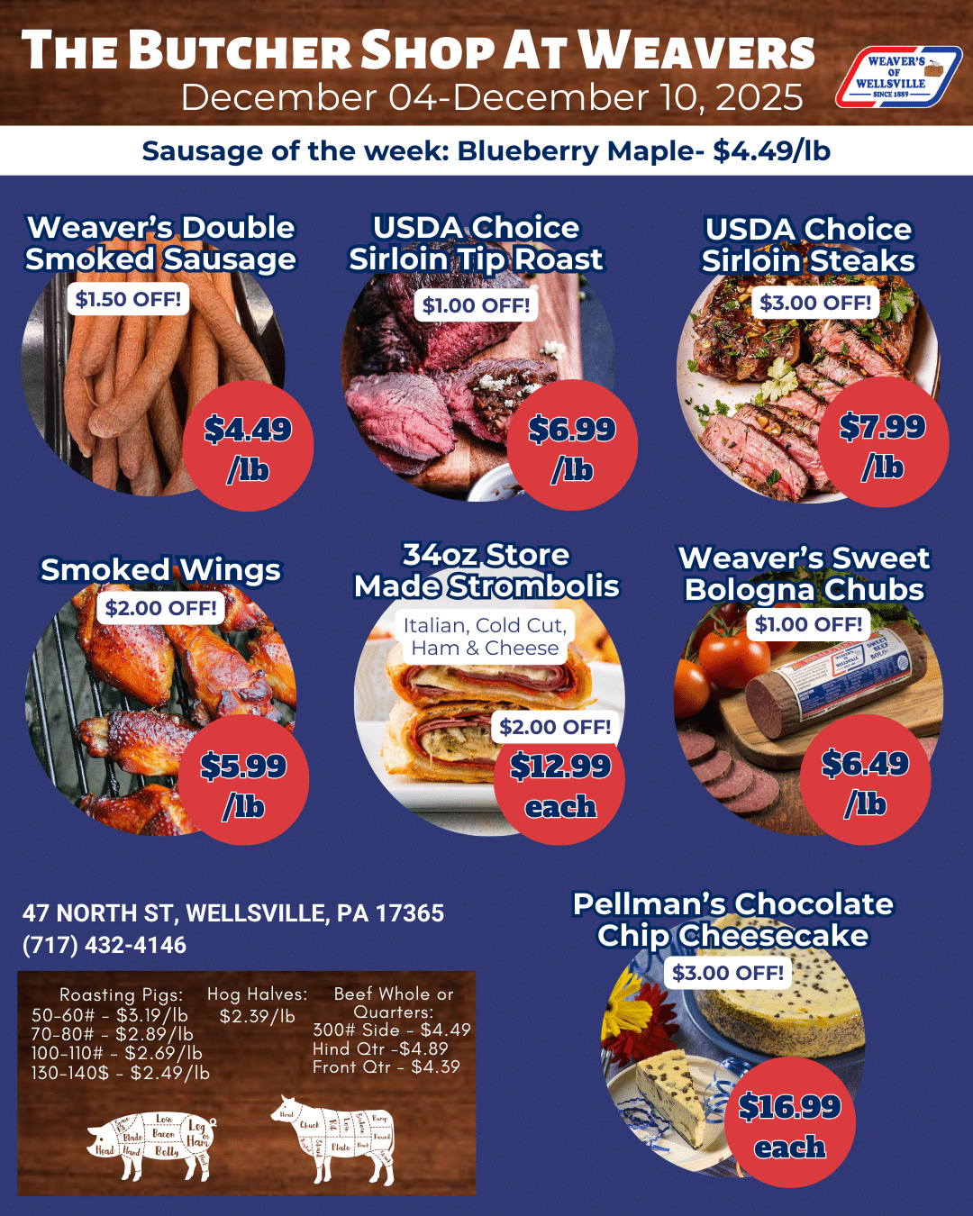 Weaver's of Wellsville Weekly Specials