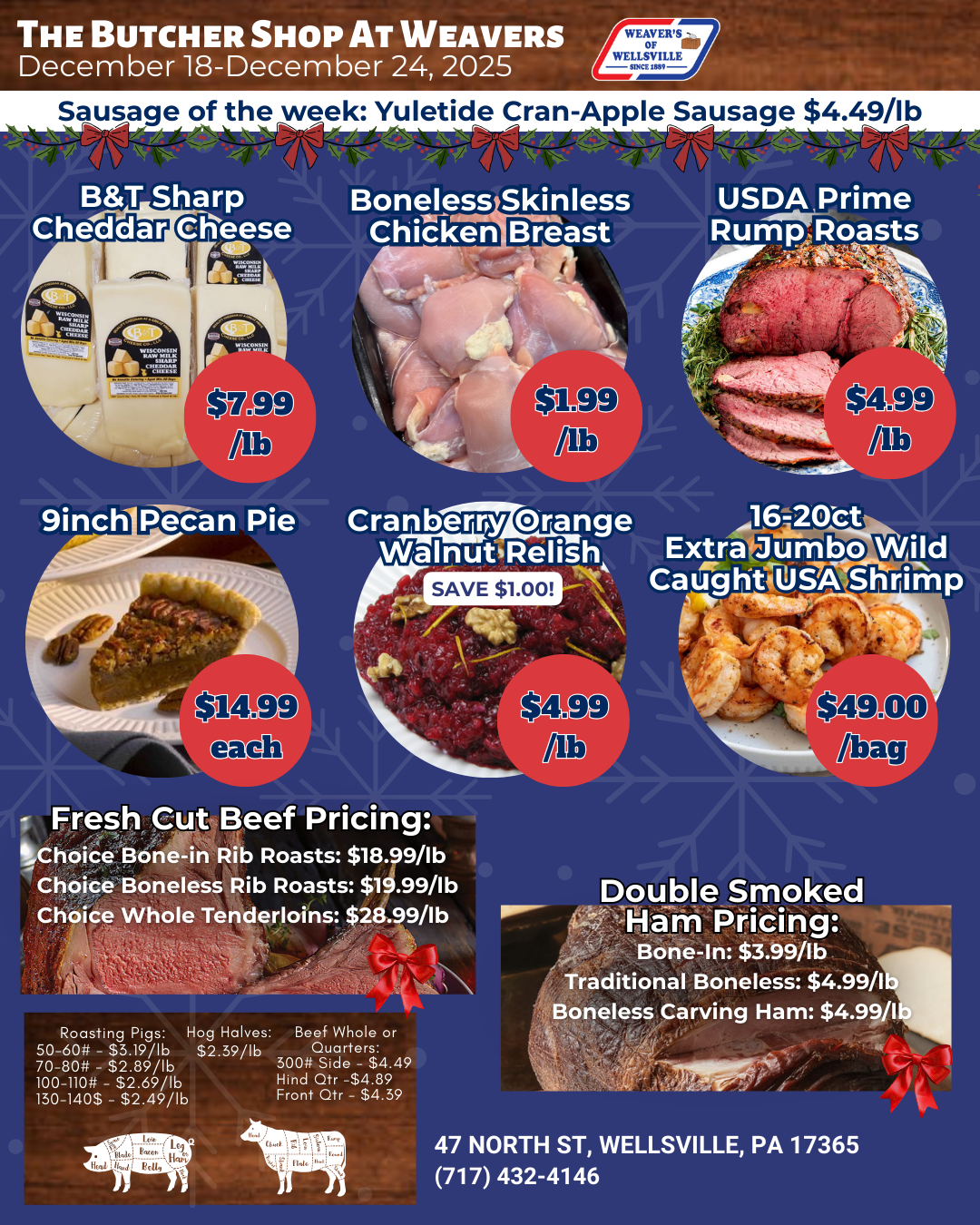 Weaver's of Wellsville Weekly Specials