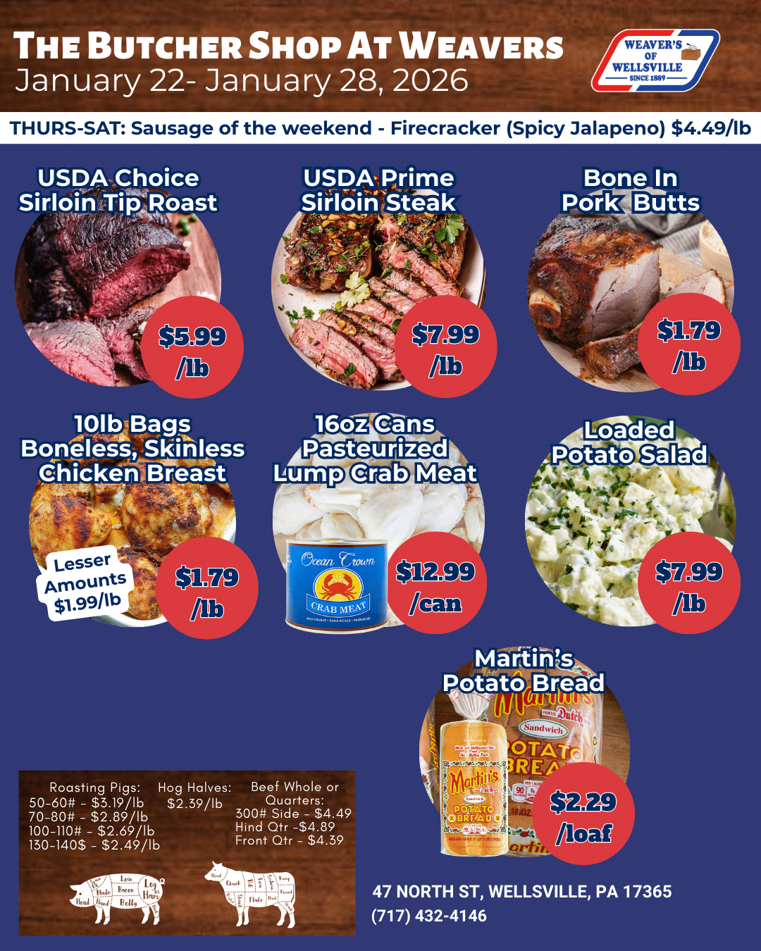 Weaver's of Wellsville Weekly Specials