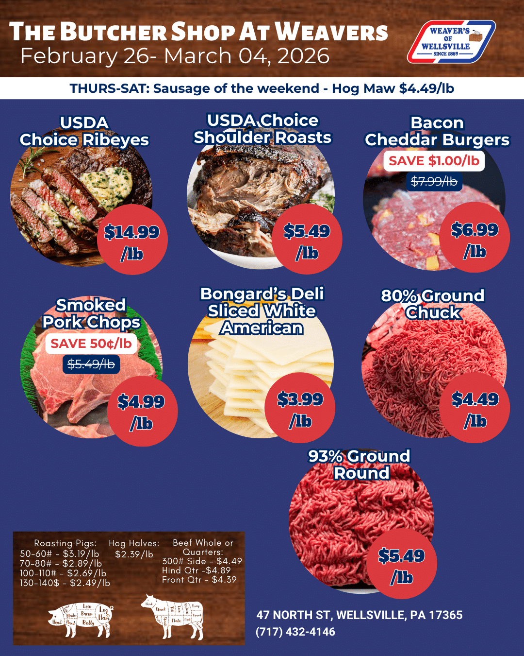 The Butcher Shop at Weaver's - Weaver's of Wellsville